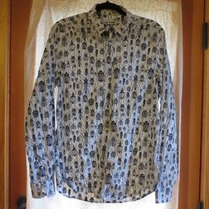 Printed Button Down Dress Shirt